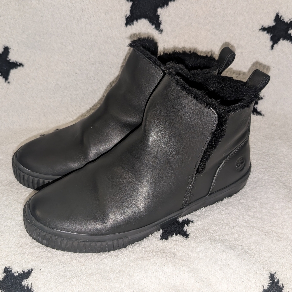 Timberland Skyla Bay Slip On Boots Black Women's Size 7.5 Gently Worn